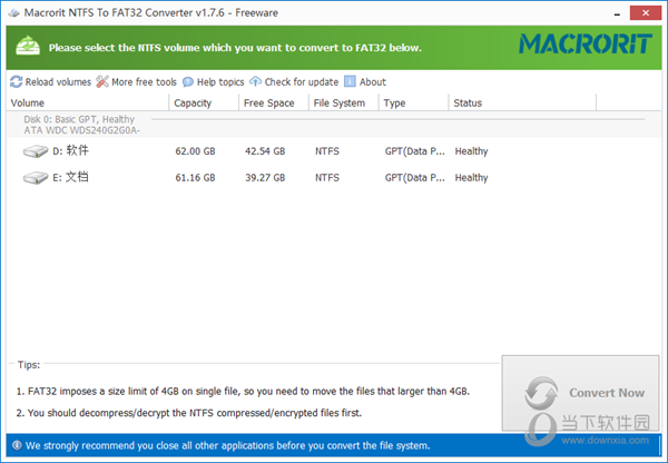 Macrorit NTFS to FAT32 Converter